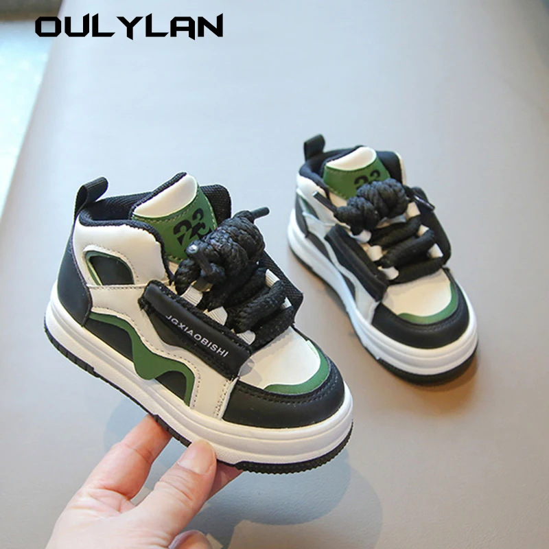 

Children's Spring Autumn New Sports Shoes Boy's Casual Trend Board Shoes High Top Girl's Fashion Dopamine Running Shoes Sneakers