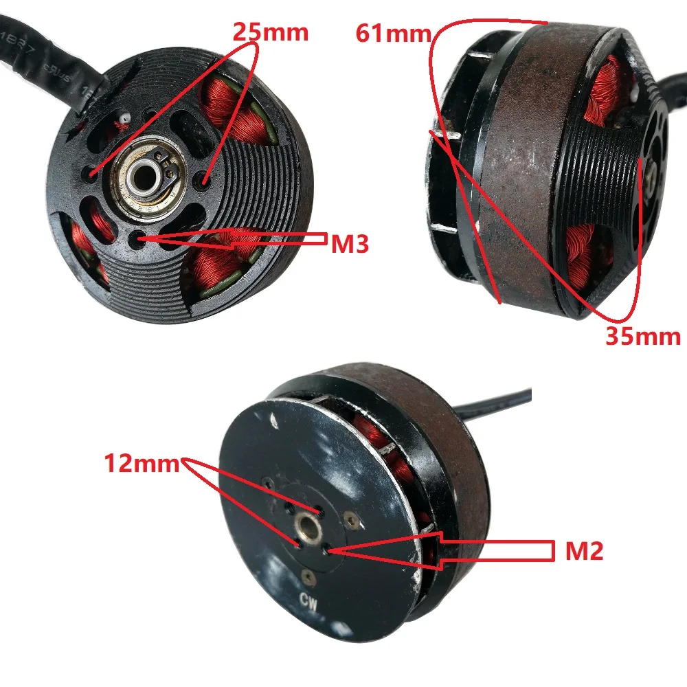 Imagem -03 - Rotor Externo Motores sem Escova 250kv para Hélice 22 26 Multicopter Outrunner Drone Alto Torque Poder de Aeronaves 6135 5210