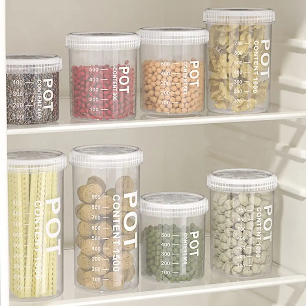 

Large Capacity Kitchen Food Storage Canisters Sealed Plastic Grain Fresh Preservation Box Multigrain Organizer Household