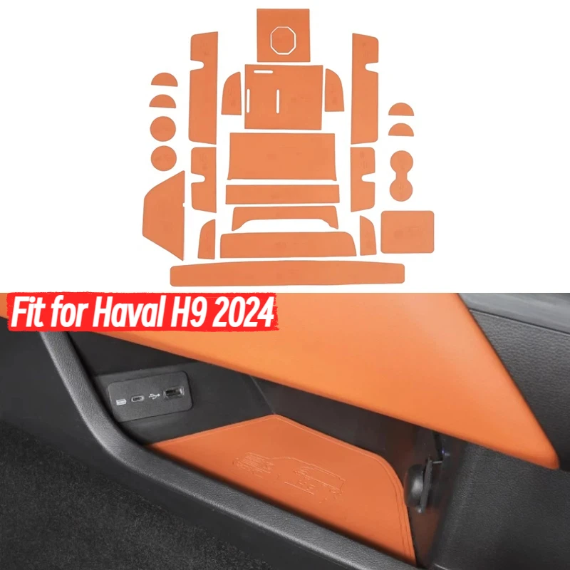 

Car Door Slot Pad Fit for Haval H9 2024 High Quality Modified Car Door Slot Pad Anti-slip Pad Car Interior Accessories For H9