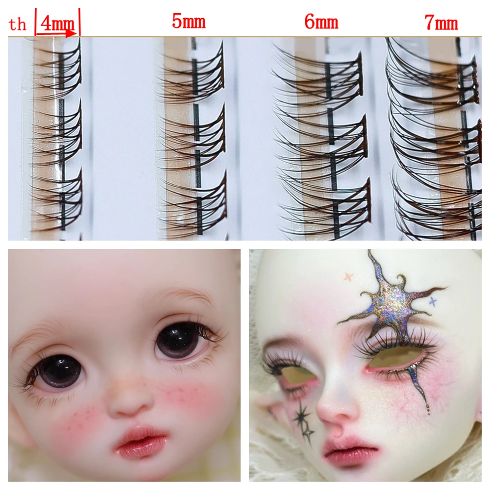 

1/8 1/10 1/12 1/6 1/4 1/3 70cm aod dod msd yosd sd bjd doll eyelash brown coffee