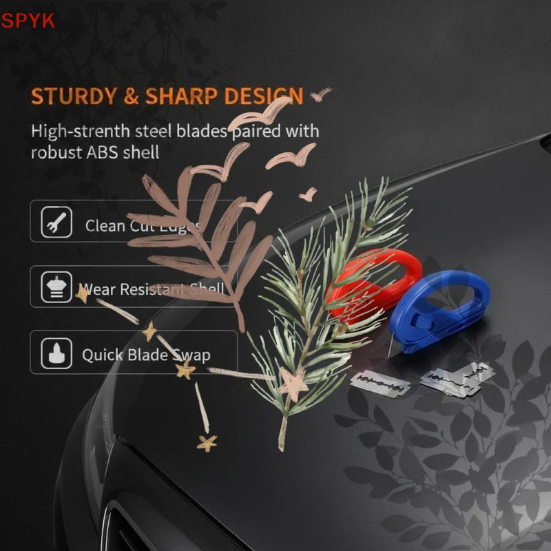 1/2Pcs Car Wrap Film Cutter Handheld Window Tint Cutting Tool Portable Safety Cutting Knife For Auto Decoration Sticker Install