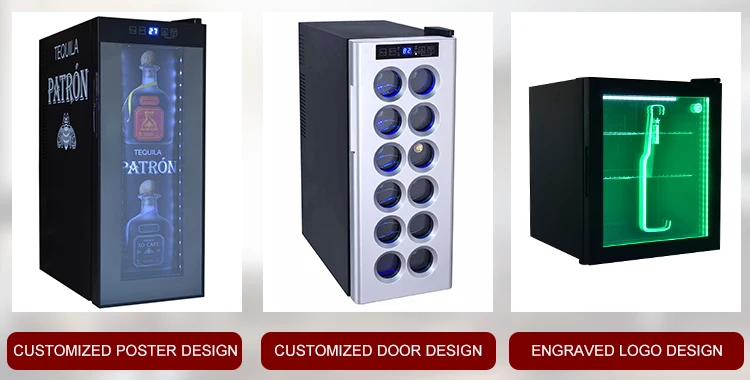 36L Portable Fridge Freezers Compressor Compact Glass Door Freezer