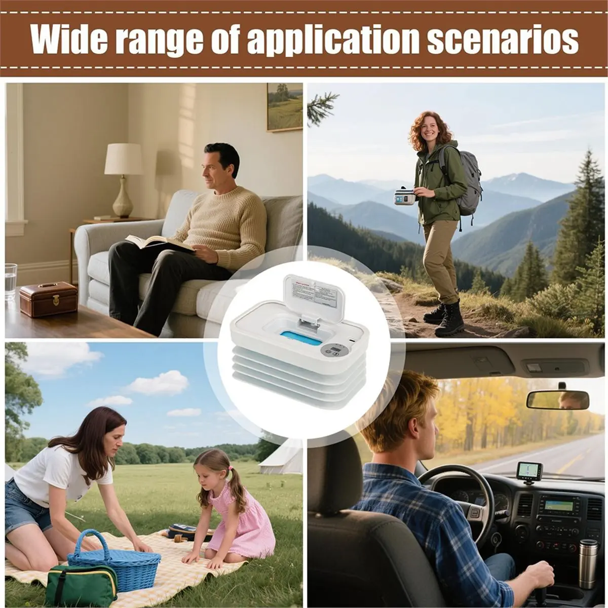 ABZJ Folding Baby Wipe Heater Wet Towel Dispenser Napkin Heating Box Home/Car Use Mini Wipe Warmer Case Disinfecting Wipes
