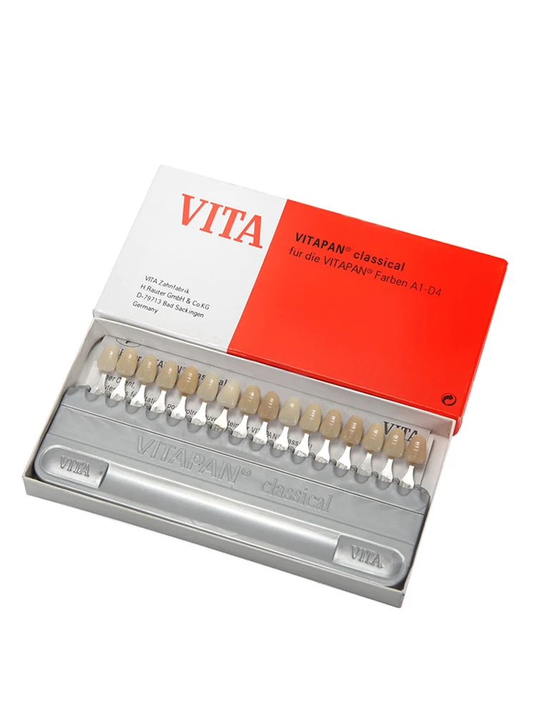 

Vita 16 Colors Tooth Model Colorimetric Plate Dental Shade Guide Material Tooth Shape Design for Tooth Whitening Products