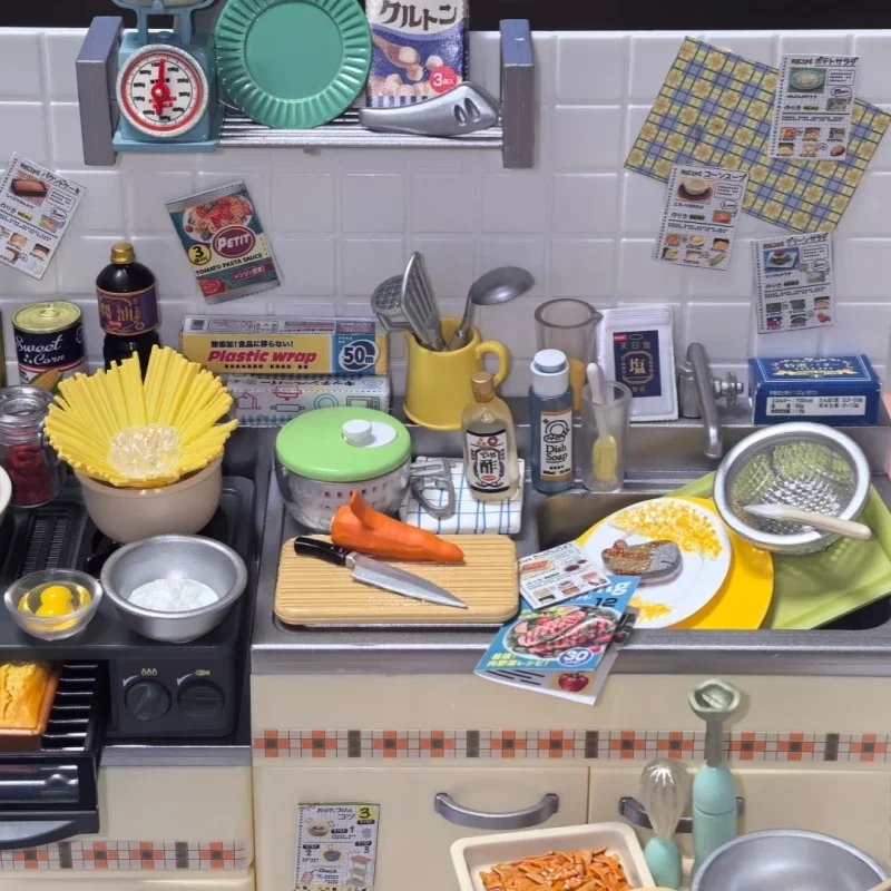 Re-Ment Figura Collezione di utensili da cucina Scatola cieca in miniatura Campione Petits Caramelle Giocattolo Ornamento per bambini Regalo Scena da collezione