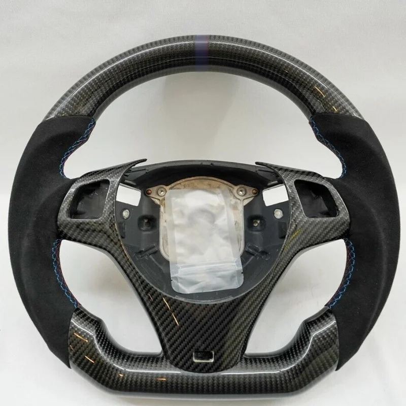 Real Carbon Fiber Car Steering Wheel Perforated Leather For BMW E90 E91 E92 E93 E89 E87 E70 E84 E83 E71 E82 E81 Car Accessories