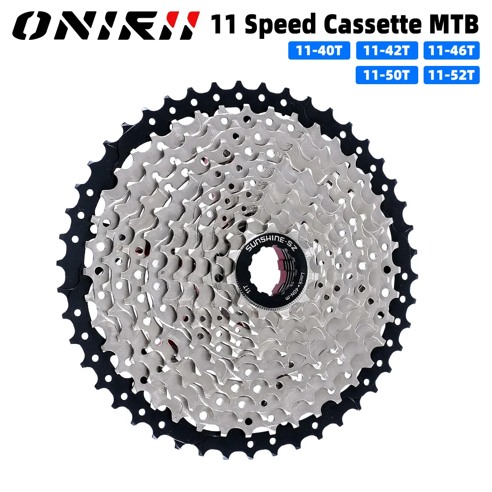 MTB Bike Cassette 11 Speed 40T 42T 46T 50T 52T Sprocke 11V Aluminum Freewheel for Mountain Bicycle SUNSHINE NEW