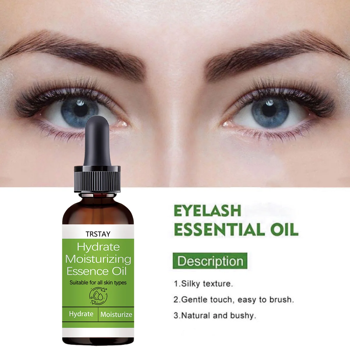 New Eyebrow Eyelash Growth Oil Natural Castor Oil Eyelashes Growth Essential Oil Thick Longer Nourishing Enhancer