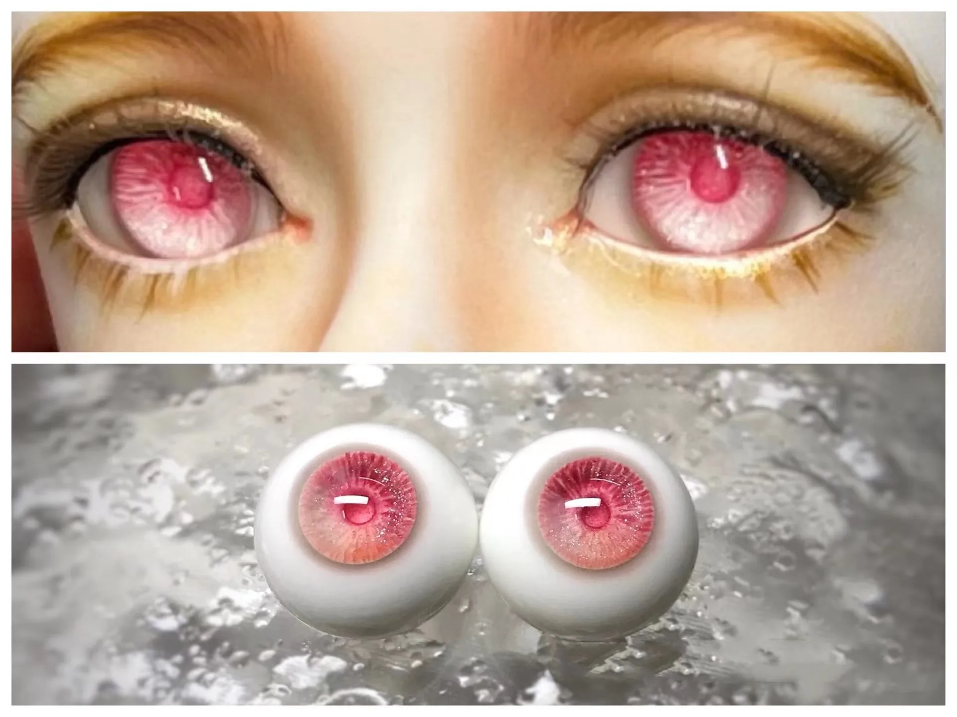 14mm BJD Resin Eye, Live-Action Style, Three-Dimensional Engraving Doll Eyeball