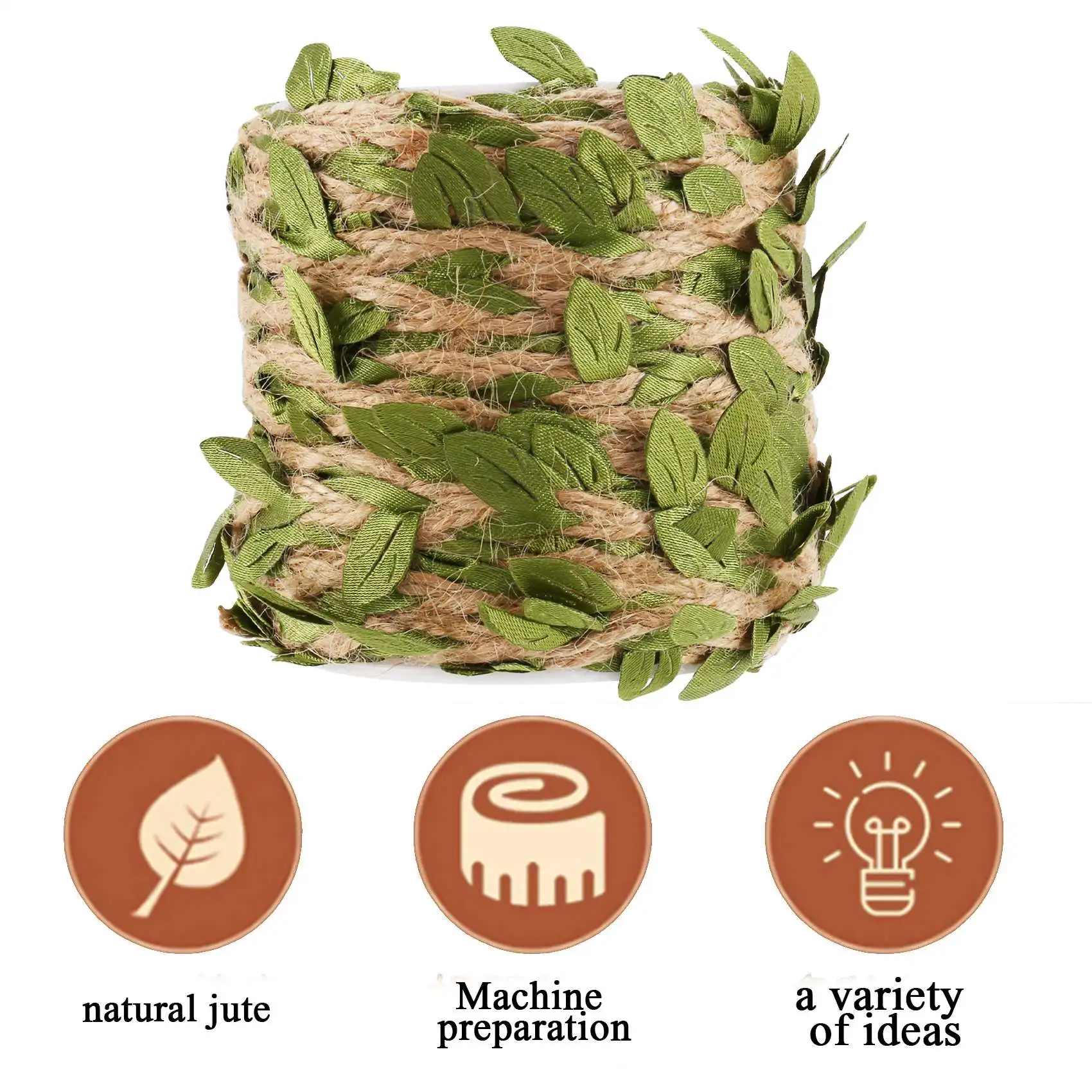 إكليل أوراق اصطناعية - 20 متر - أوراق الشجر الريفية لحديقة ليانا زينة أوراق الشجر الاصطناعية للحديقة أو الزفاف الساخن