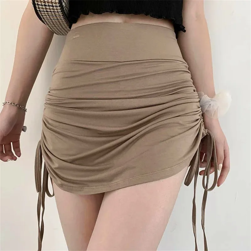 Latin Dance Skirt Dance Practice Dress Professional Dance Half Body Hip Skirt High Waist Drawstring A-line Dance Practice Skirt