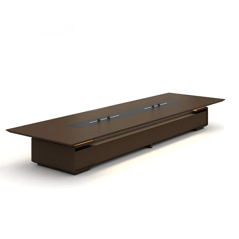 Modern high-end atmosphere large conference room long table reception negotiation reception table and chair combination