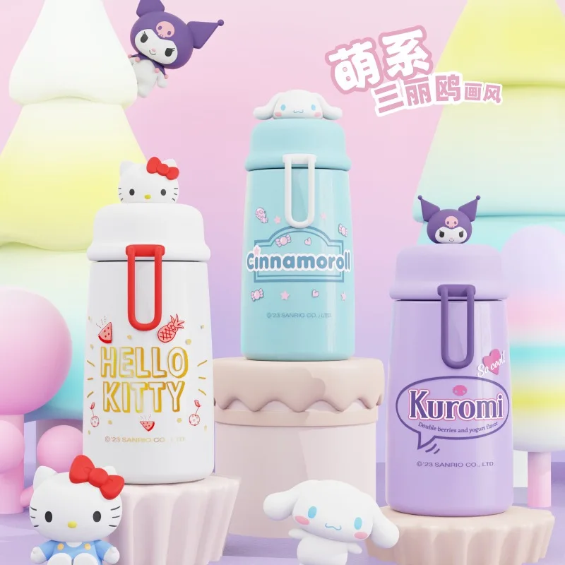 320 мл Kawaii Sanrio Вакуумная чашка 304 материал из нержавеющей стали аниме Cinnamoroll Hello Kitty Kuromi термос детская чашка для воды