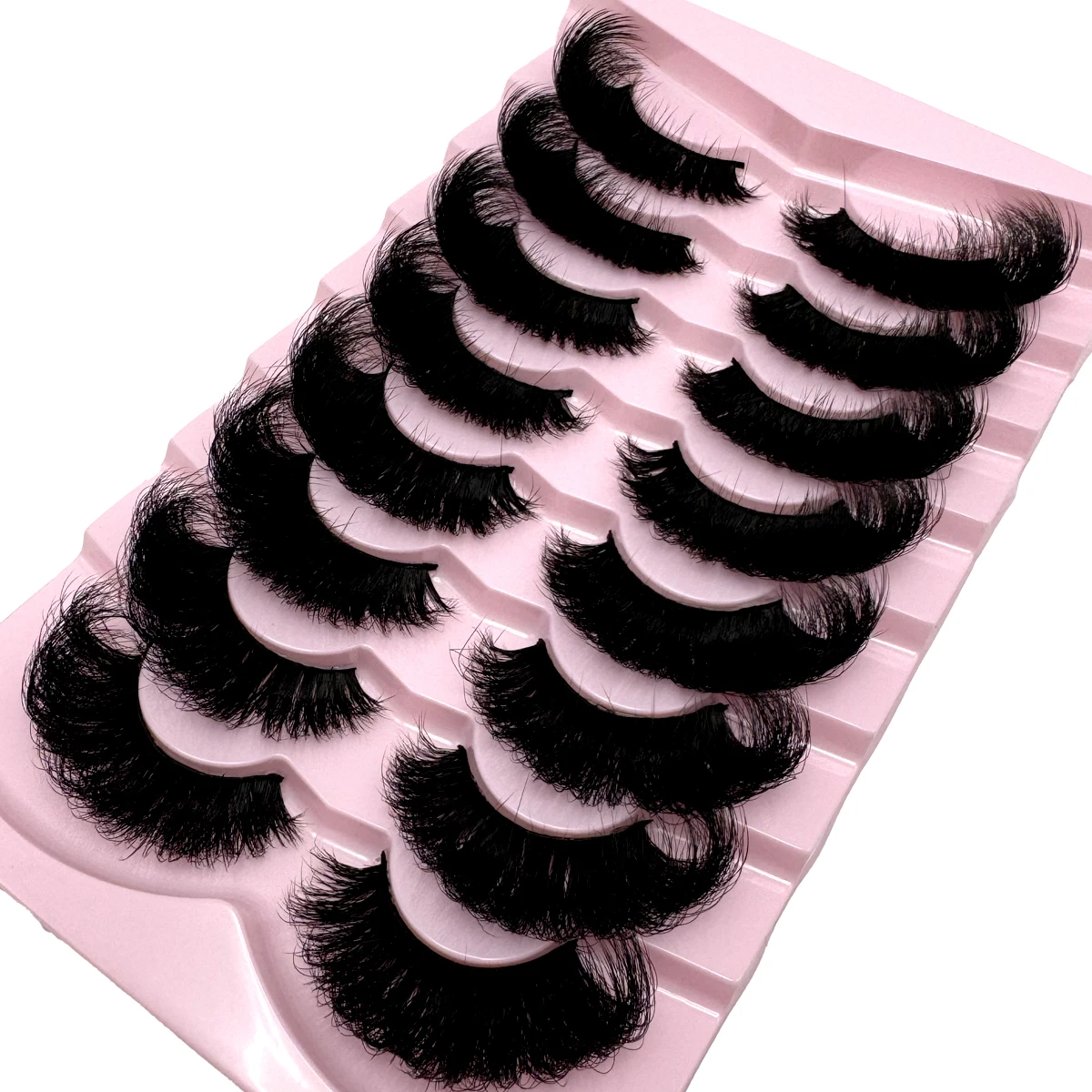 MKYDCG New 8pairs Lashes 3D Mink Eyelashes Thick 8D Fluffy Soft Eyelash Extension Natural False Eyelashes Makeup Mink Eye Lashes