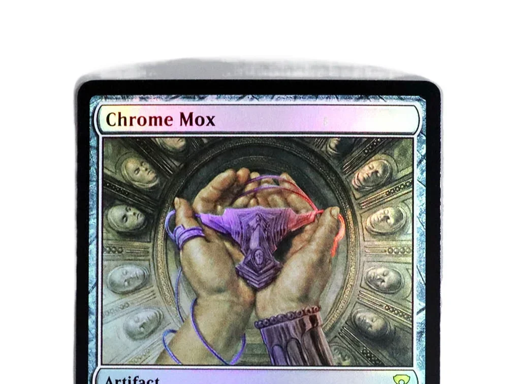 (Chrome Mox) Holo/Foil TCG بطاقات الوكيل السحري لعبة سوداء عالية الجودة لوحة تجميع الوكيل لعبة سطح السفينة بطاقات التداول