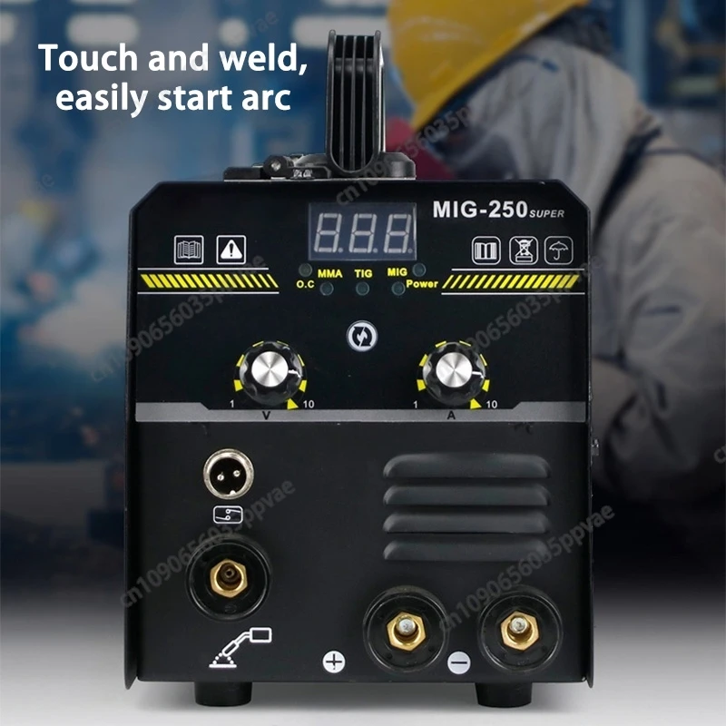 Máquina de soldadura 3 en 1, soldador MIG MMA TIG sin gas, 220V, inversor Digital portátil, equipo de soldadura para el hogar, bricolaje y profesional