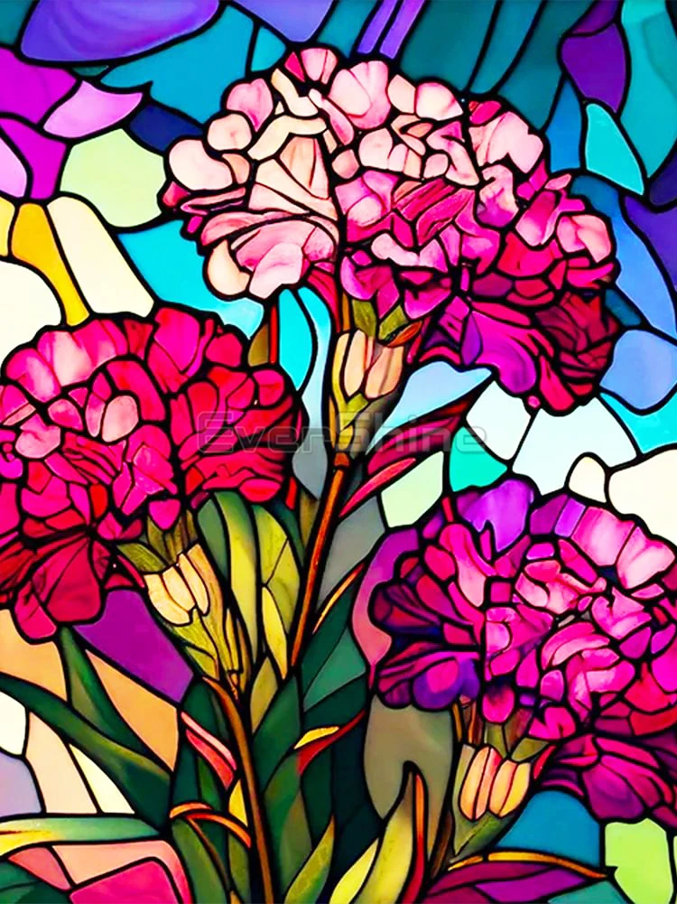 EverShine 5D DIY ダイヤモンドモザイクライラックロータス新着絵画花