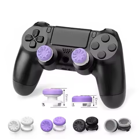 2Pcs Hand Grip Extenders Caps for PS4 Game Controller Gamepad Thumb Stick Grips High/Low Rise Covers For PS4 5,Xbox