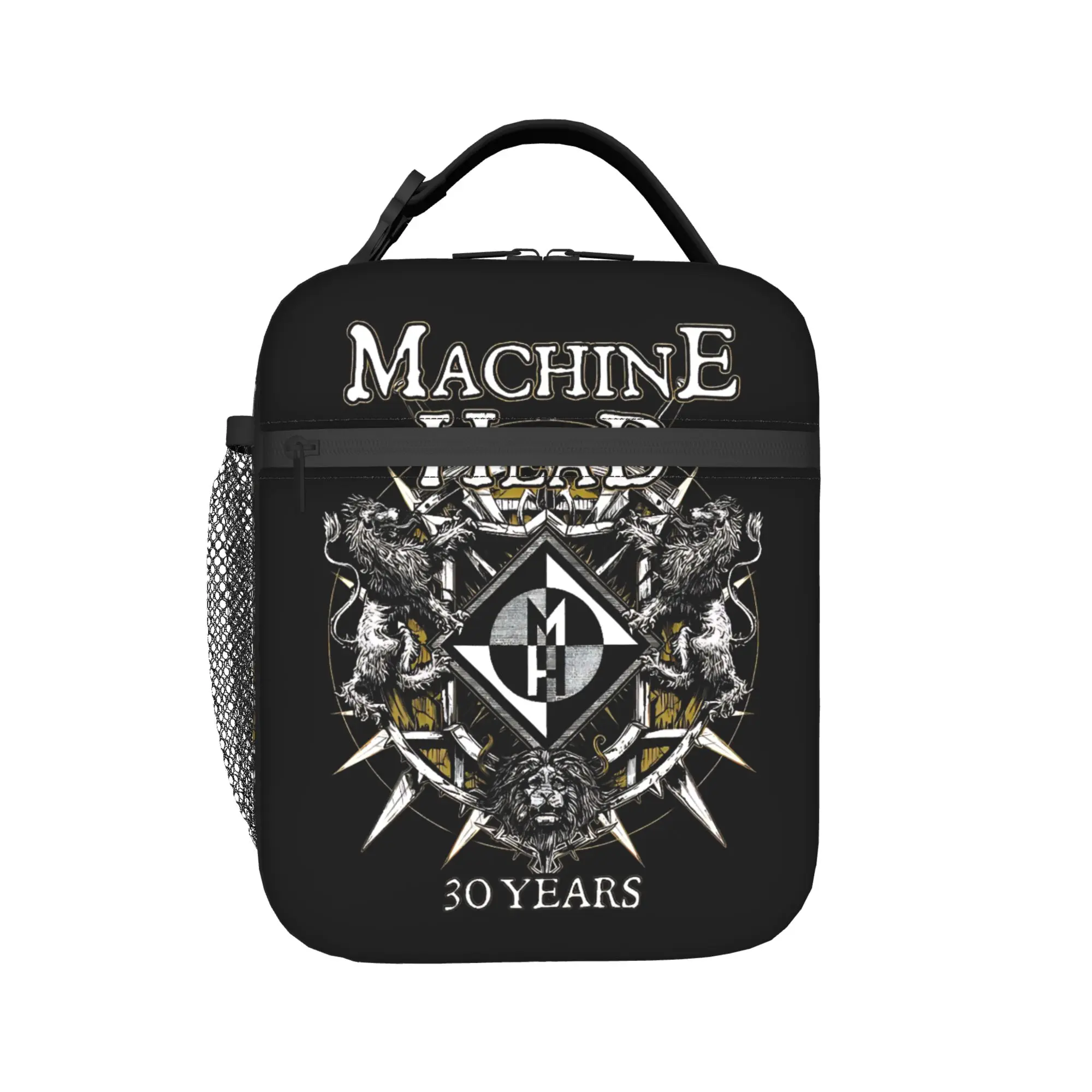 Machine Head Lion 30 Years Lunch Bag For Child  Print Lunch Box Vintage Picnic Cooler Bag Portable Thermal Tote Handbags