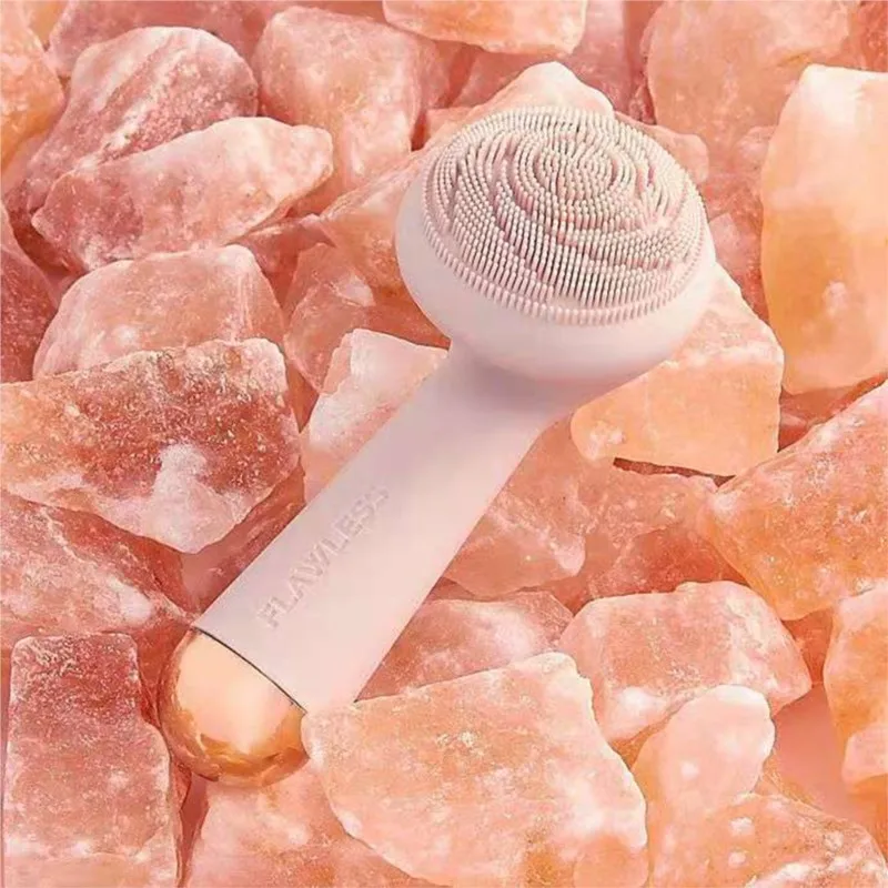 Electric Silicone Facial Brush USB Face Brush Cleansing Waterproof Sonic Vibration Cleanser Deep Pore Cleansing Skin Massager