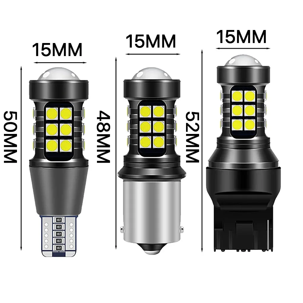 Bayerley Car LED Brake Light Turning Signal 1156 BA15S 3030 27SMD LED Reversing Light 1156 Turning Signal5T15 1157 White Yellow