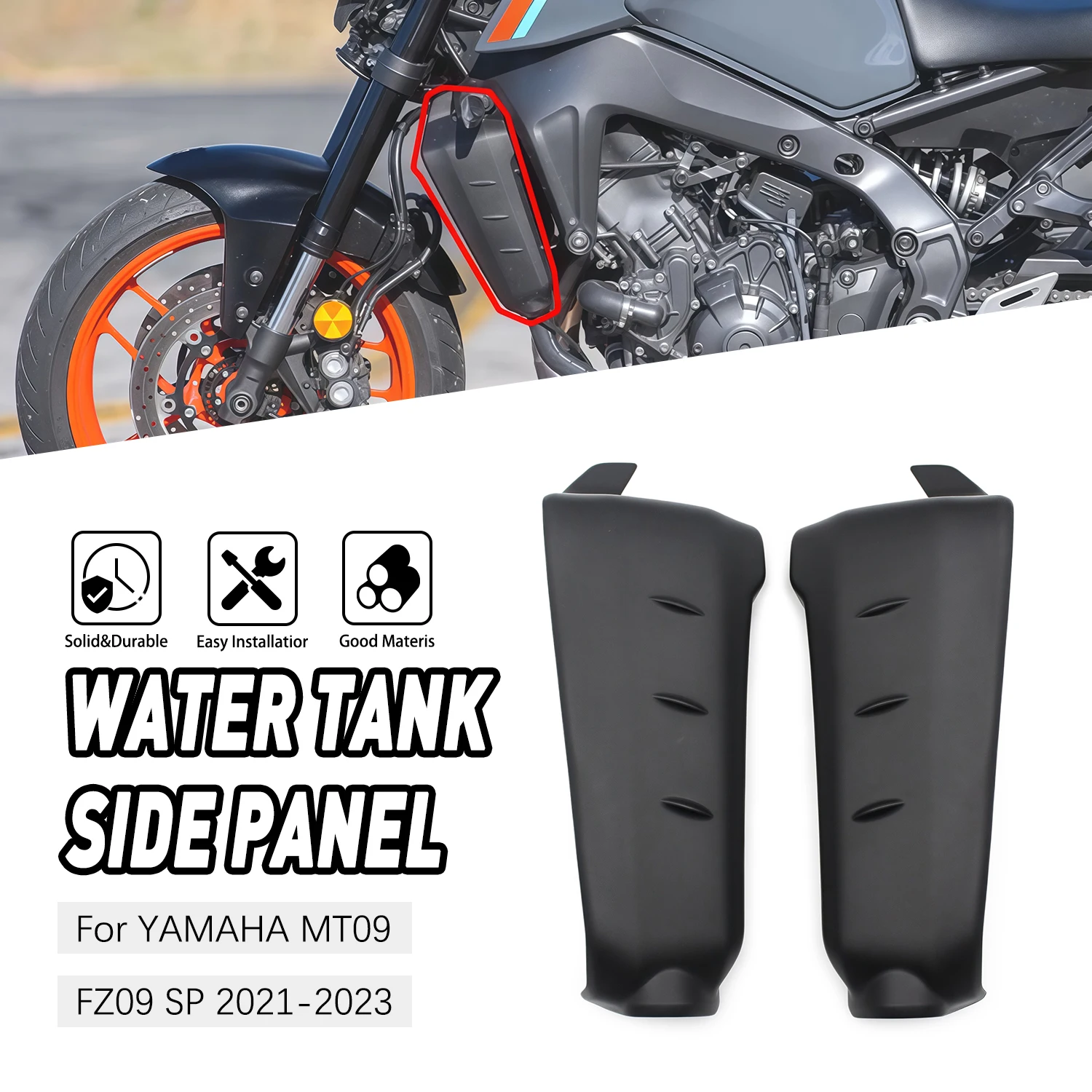 

For Yamaha MT-09 FZ-09 MT09 FZ09 SP 2021 2022 2023 Motorcycle Accessories Radiator Side Panel Water Tank Protector Cover Fairing