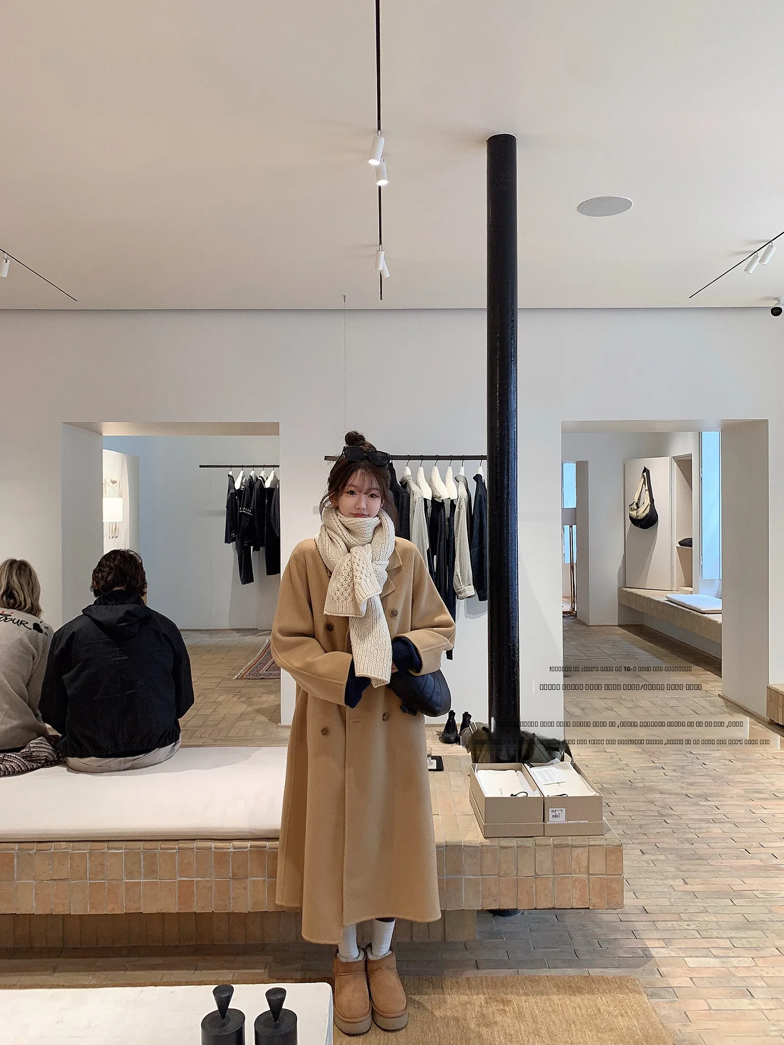 

Классическое двустороннее шерстяное пальто Jun Musoom Heavyweight Commuter Sle в корейском стиле, прямого кроя, с длинными рукавами, женское