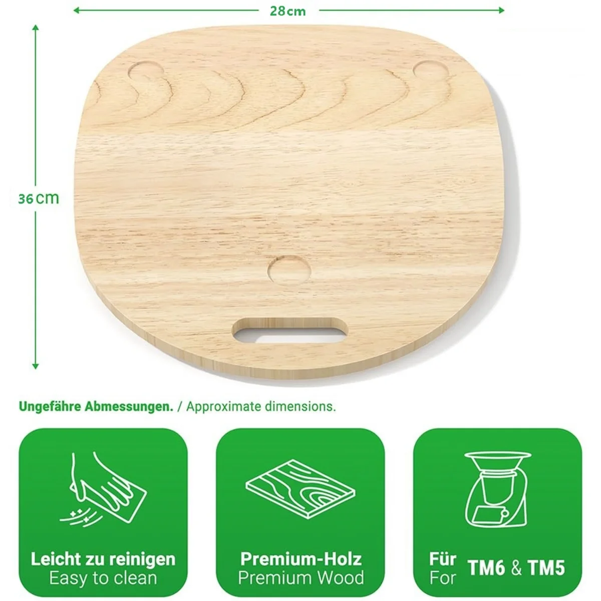 Gliding Board for Thermomix TM6 TM5 Gliders Effortless Moving Acrylic Rolling Board Wood Color