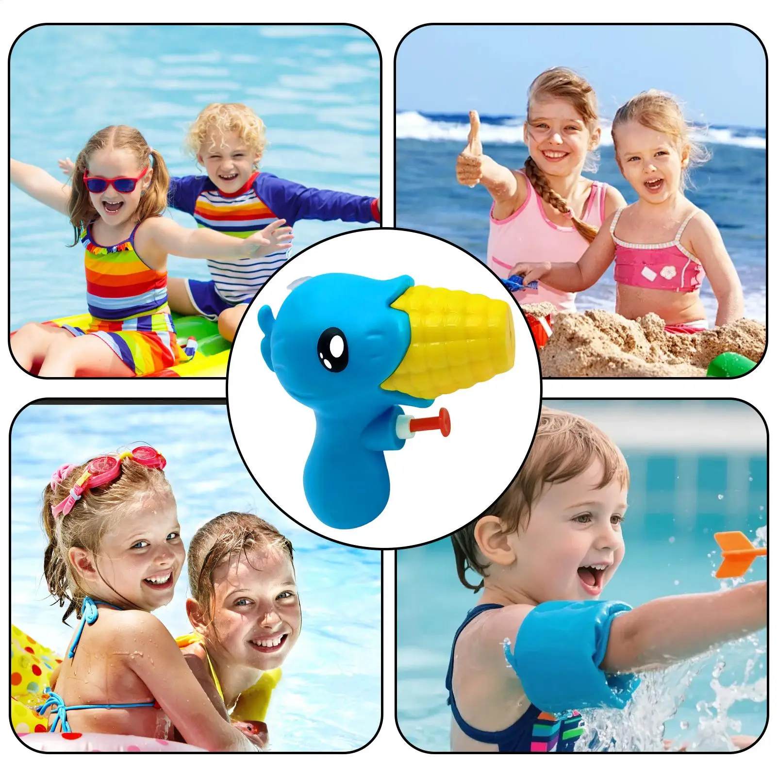 

Водные пистолеты-бластеры в виде мультяшных персонажей для детей и взрослых, игрушки для летних игр на пляже и в бассейне