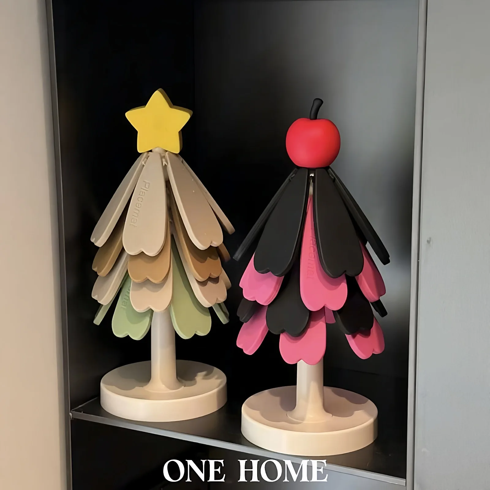 

Tree Design Silicone Insulation Mat Anti Scalding Mat for Dining Table Pot Festival Gift Creative Home Decoration