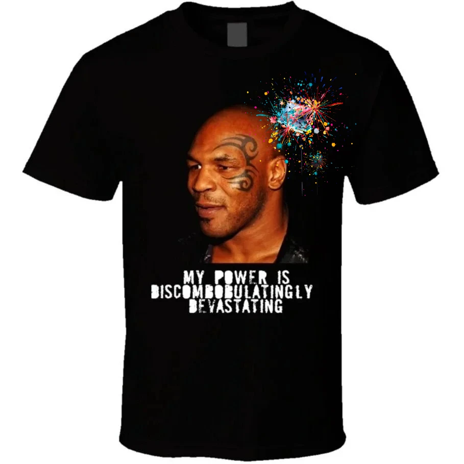 Fashion Mike Tyson Portrait Classic Quotation T-Shirt 100% Cotton O-Neck Summer Short Sleeve Casual Mens T-shirt Size S-3XL