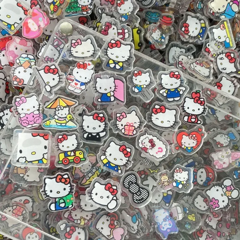 2/4cm100g-500g Sanrio Acrylic Series Hello Kitty DIY Photo Frame Ring Ornaments Accessory Keychain PP Clip Patch Pendant Toy