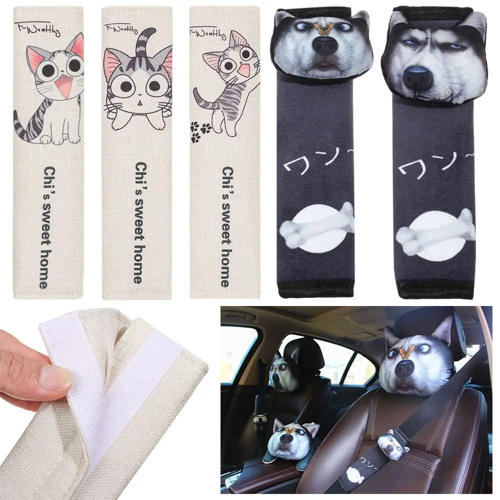 Hot Three-Dimensional Flannel Safety Belt Protector Cartoon Shoulder Strap Shoulder Guard Car