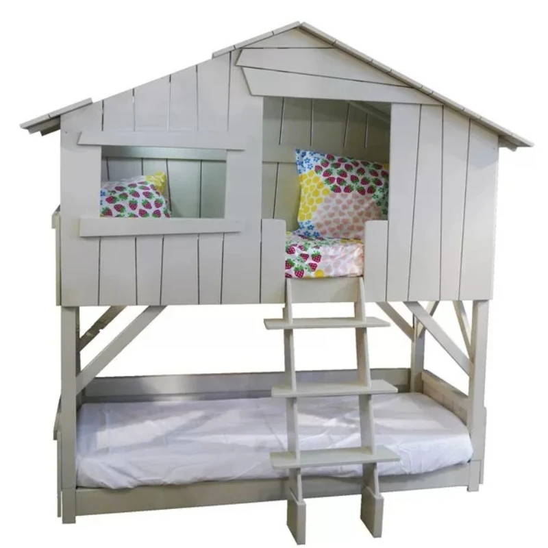 

Creative solid wood elevated bed loft bed tree house bed high and low high house children's multi-function bunk