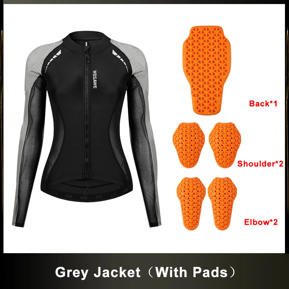 WOSAWE Dames motorjas Lady Full Body Armor Set CE-gecertificeerd Zomerrijveiligheidsjas Broek Ingebouwde beschermende pads