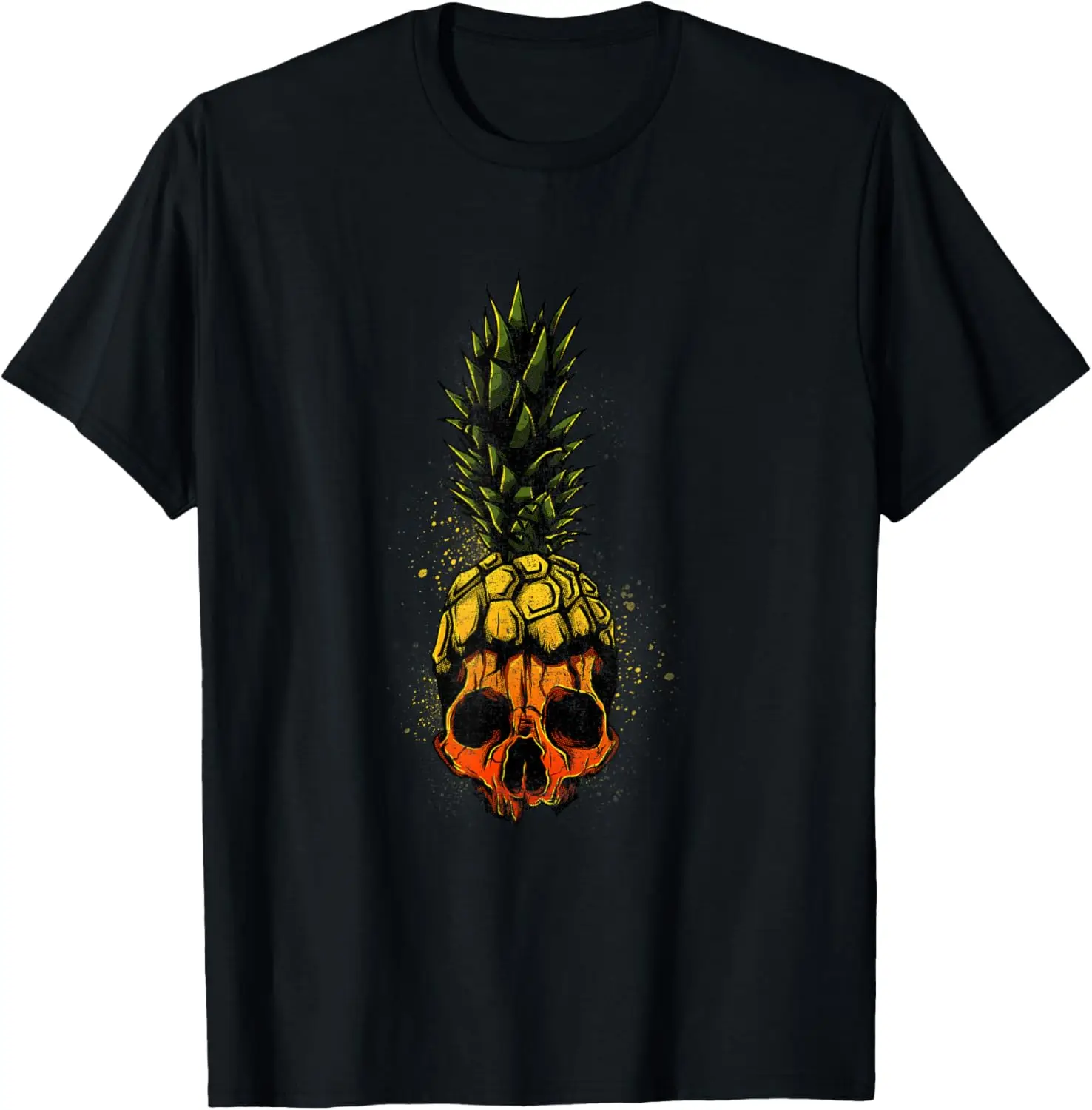 Occult Satanic Pineapple Skull Hawaiian Aloha Gothic T-Shirt