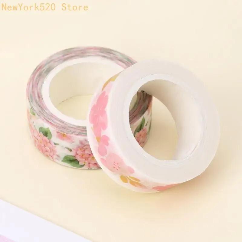 Plants Flowers Adhesive Tape DIY Decorative Masking Tape Scrapbooking N84C
