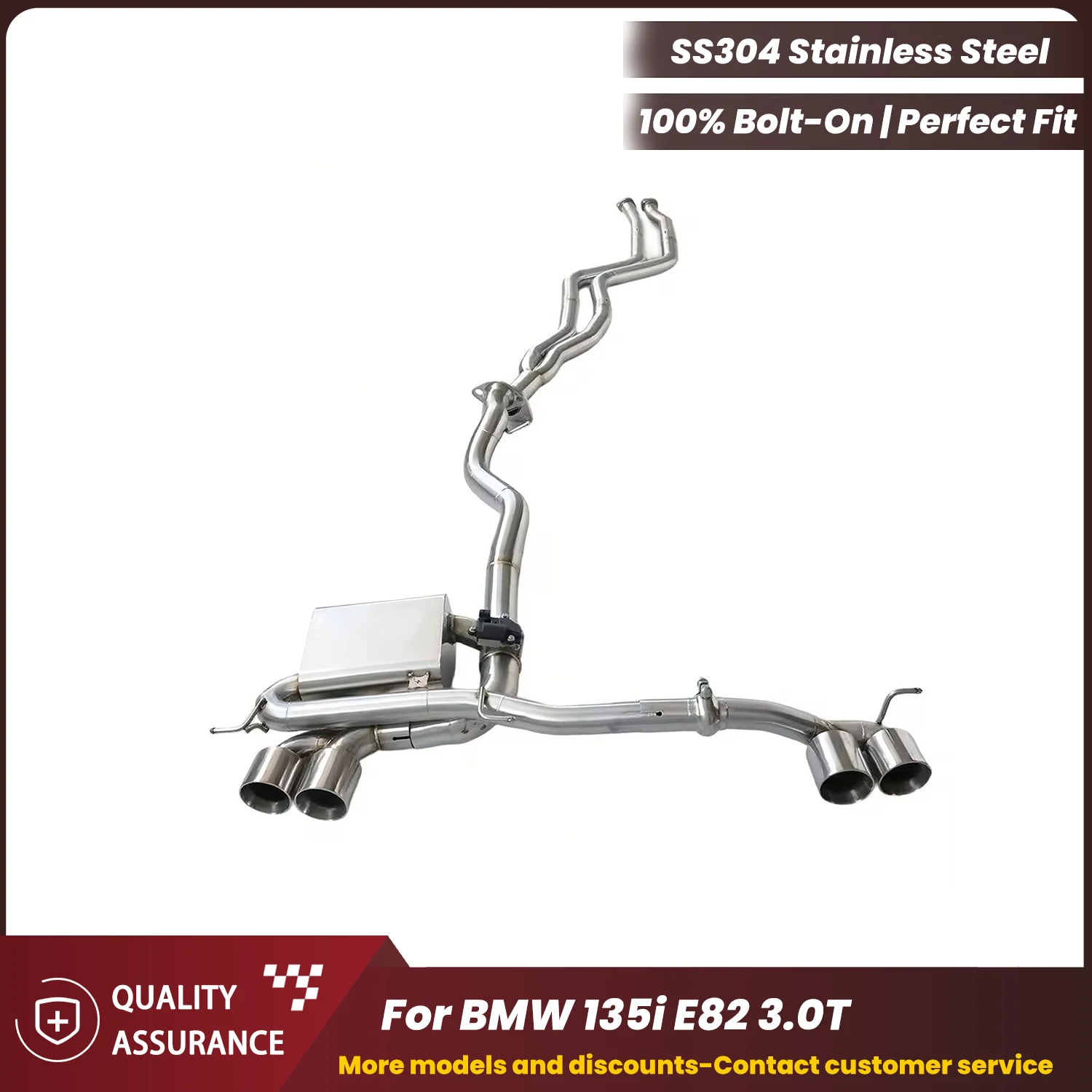 

ECCF Valvetronic Catback Exhaust For BMW 135i E82 3.0T Aggressive Exhaust Sound Performance Upgrade Easy Installation