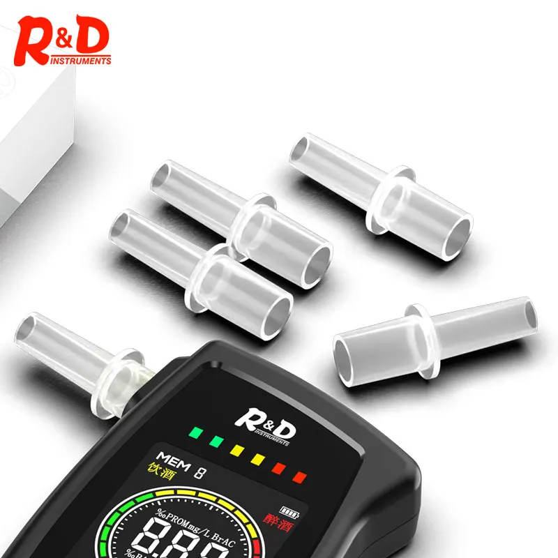 R & D 5ชิ้น/ล็อต Digital Breath Alcohol Tester Breathalyzer 'S ปากเป่าหัวฉีดสำหรับ RD900เครื่องทดสอบแอลกอฮอล์