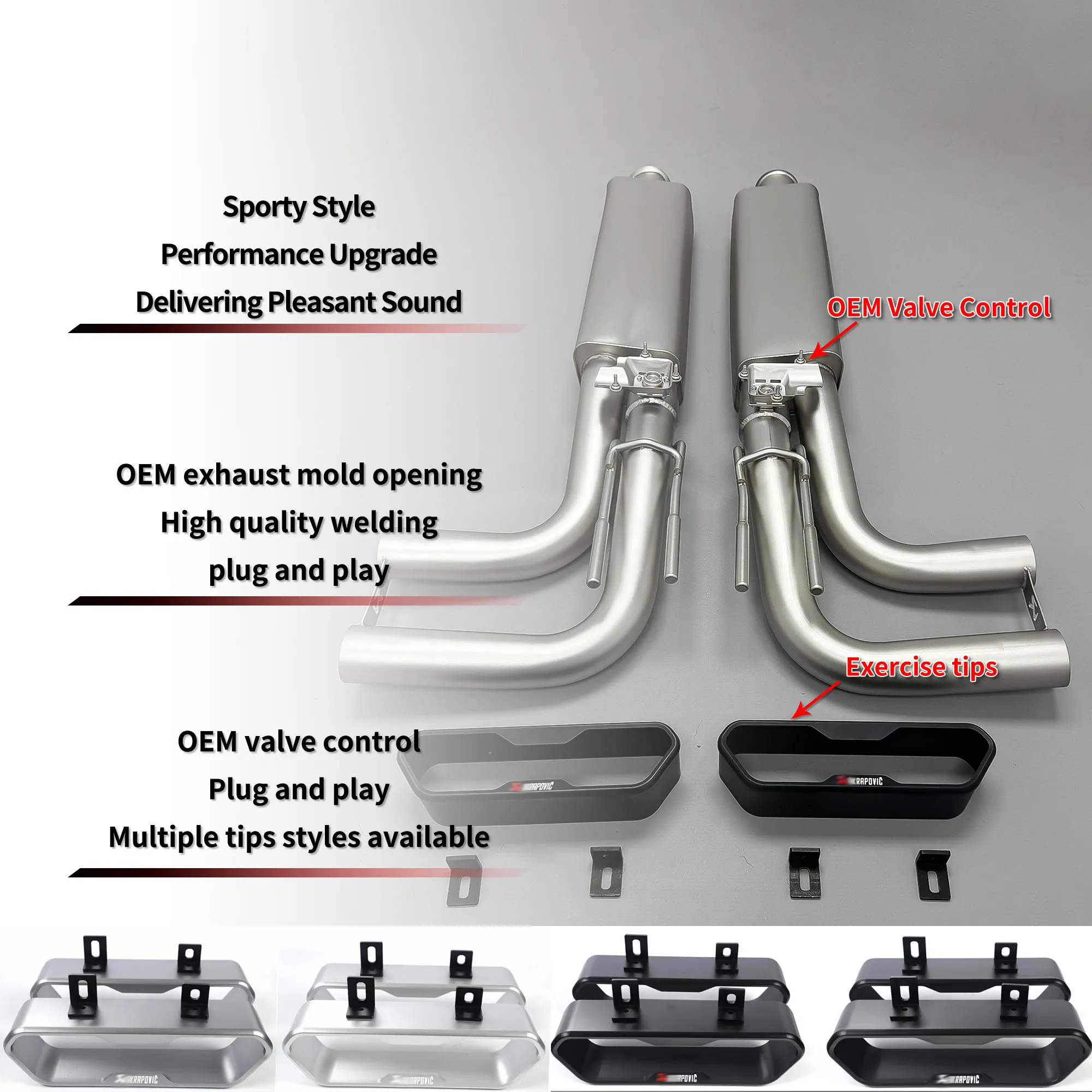 HEO Hot Sale Customized Racing Muffler Exhaust Catback System for Mercedes G63 AMG/G500 W464 W465 4.0TM177  Valved exhaust