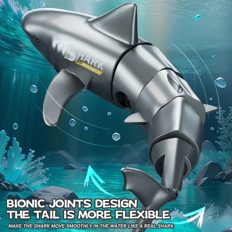 RC Remote Control Shark Diving Bionic Shark Animal Model Summer Fun Water Toys Children's Electric Toys for Children's Gifts