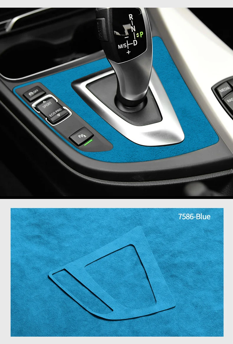 Für BMW 3 4 Serie F30 F34 F32 F33 F36 Hergestellt aus Alcantara Getriebe Shifter Panel Abdeckung Trim Aufkleber Auto Innen Tuning Zubehör – Detail 8
