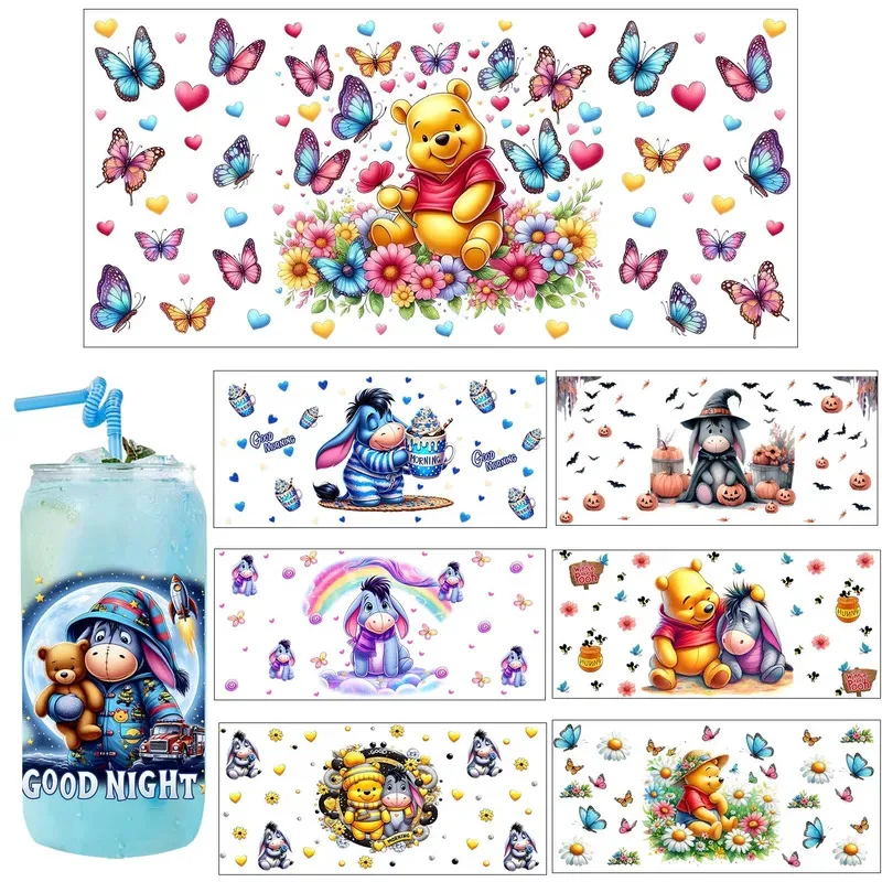 30-й стиль Забавный Иа Семья Пуха, УФ-мультфильм, вечерние наклейки «сделай сам», 3D трансферы, УФ-тумблер, уплотнительные наклейки, 16 унций, УФ-душка dtf, обертка 30-й стиль Забавный Иа Семья Пуха, УФ-мультфильм, вечерние наклейки «сделай сам», 3D трансферы, УФ-тумблер, уплотнительные наклейки, 16 унций, УФ-душка dtf, обертка