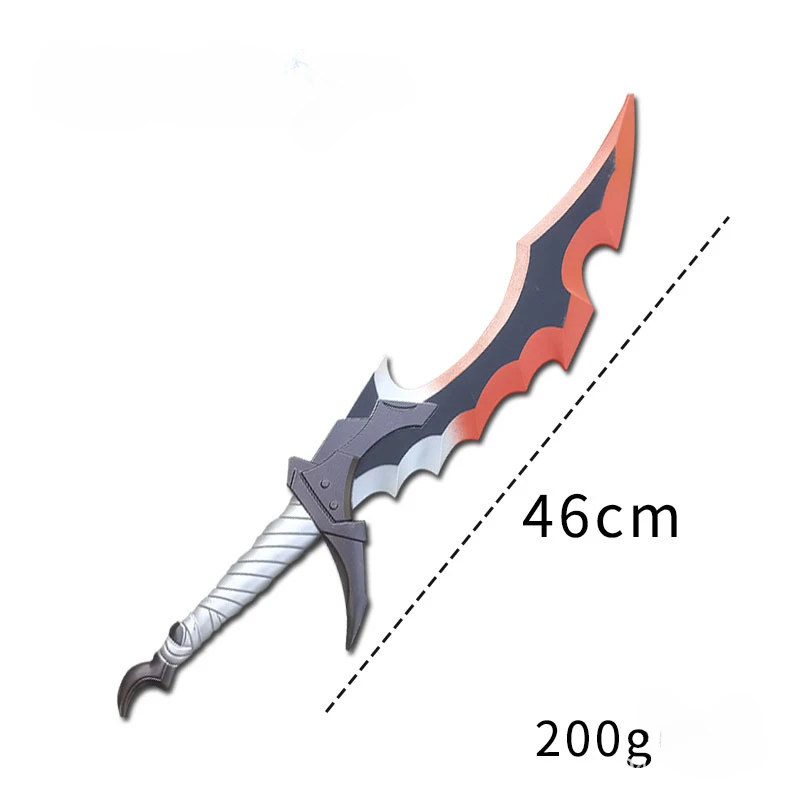 Épée de nivellement Solo 46cm/18,11 pouces, couteau jouet en PU pour garçons, armes en caoutchouc souple sûr, Double épées non coupées, ornement de bureau, cadeaux