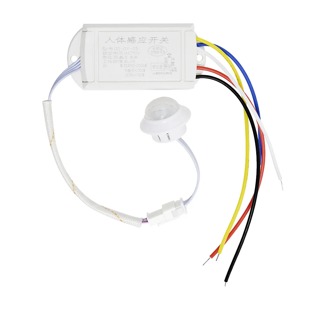 Imagem -03 - Corpo Humano Infravermelho Interruptor de Indução Movimento Pir Sensor de Movimento Detector de Luz Inteligente Alta Qualidade ir 110v 220v