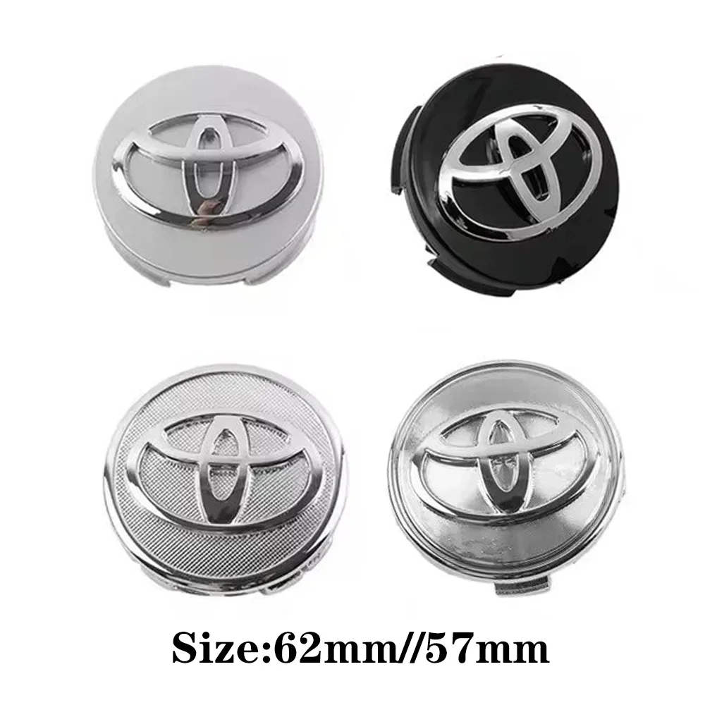 4 peças/lote 57mm 62mm Calotas de Centro de Roda para Reequipamento Automotivo para Toyota YARiS RAIZE Corolla Camry RAV4 Acessórios Automotivos