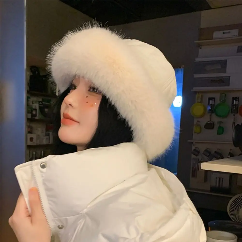 Hot Salenatural Rabbit Hair Hat Women Cap Thick Fur Cap Winter Warm Hat Female Fashion For Women Hat With Earmuffs Hat