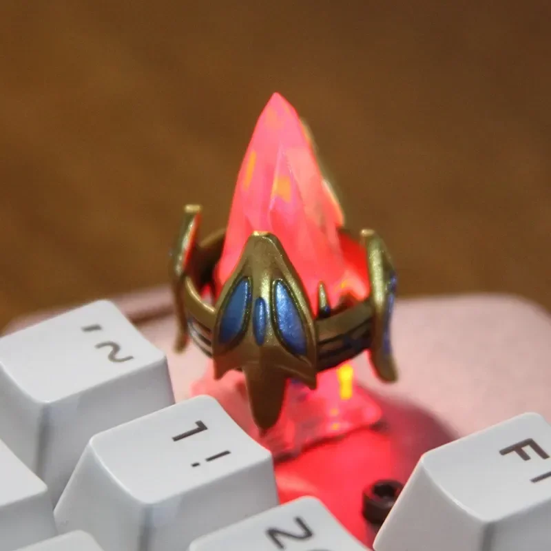 Starcraft-Keycap de resina para Gamer, protocolo de transmisión de luz tridimensional, accesorios de Teclado mecánico de cristal, regalo