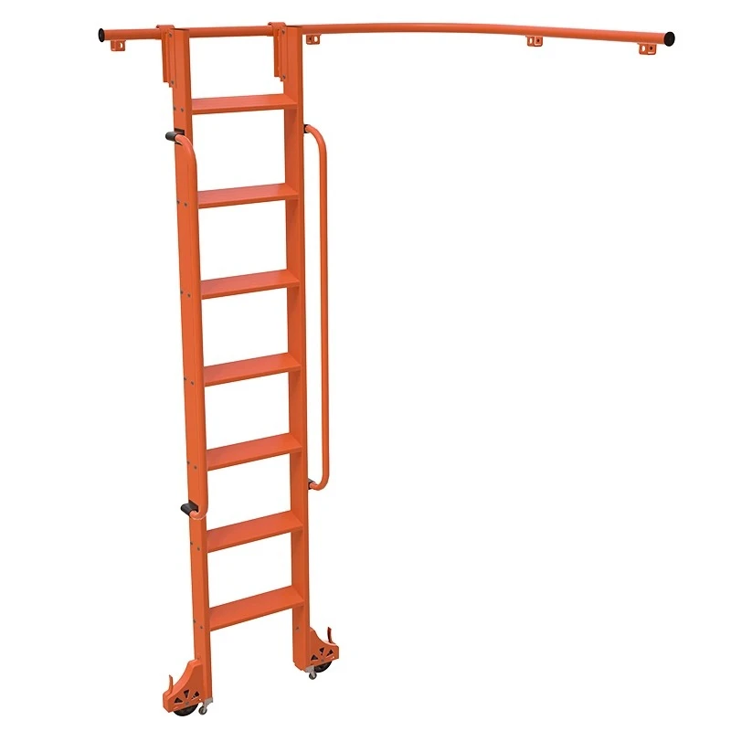 ركن متحرك سلم خزانة خزانة الكتب خزانة قوس سلم مخصص رف الكتب المنزلية سبائك الألومنيوم سلم المسار الدوار